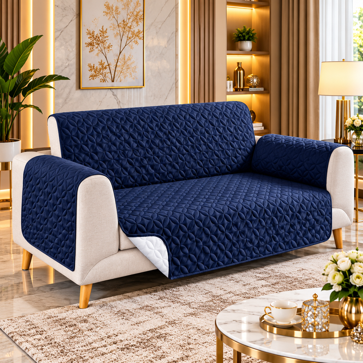 MICRO QUILTED SOFA COVER  #003