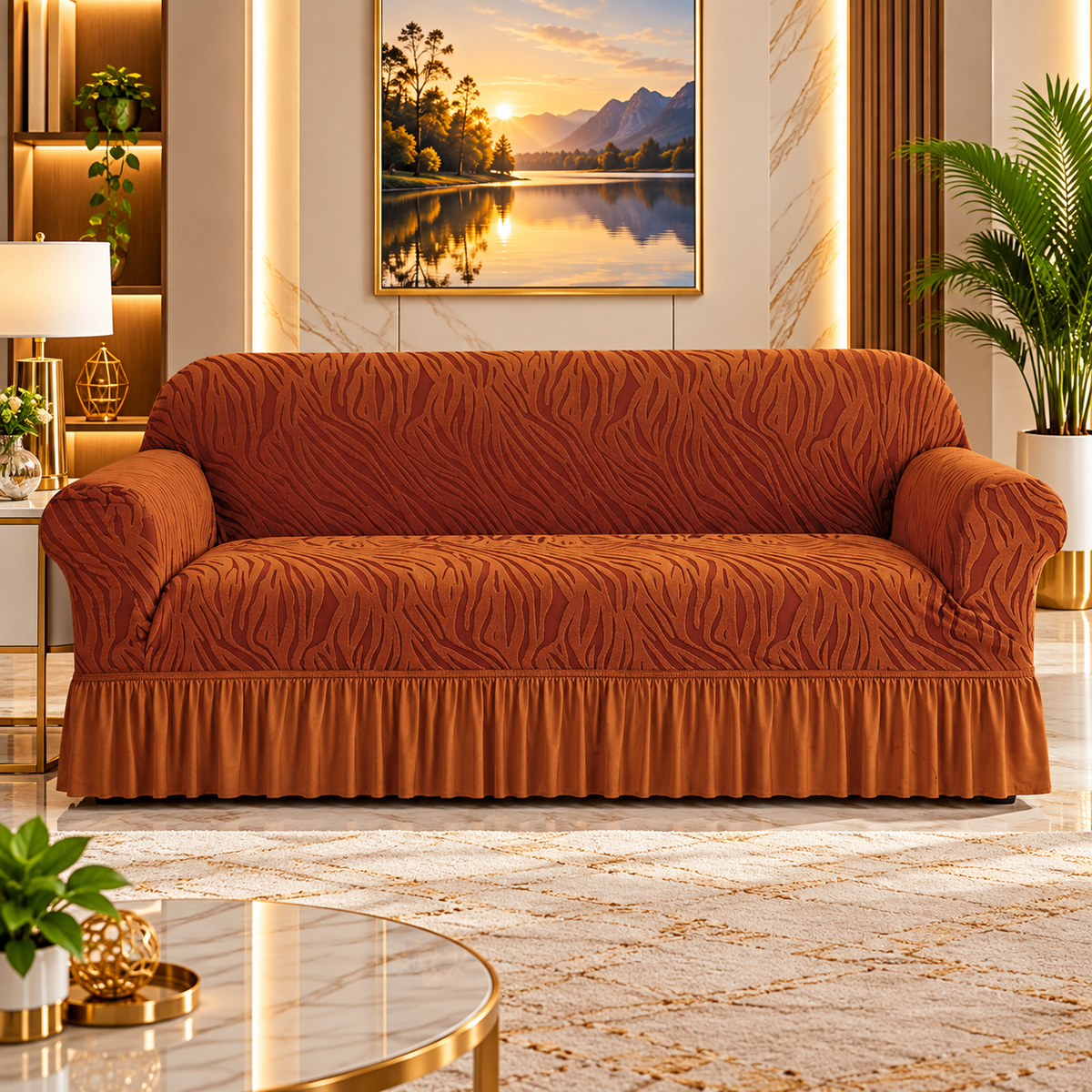 ZEBRA VELVET SOFA COVER  #03