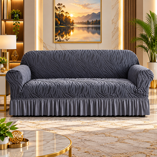 ZEBRA VELVET  SOFA COVER  #05