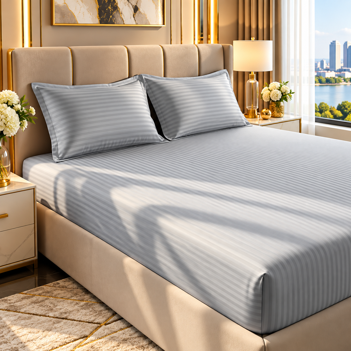 STRIPE FITTED CTN SHEET #097
