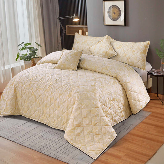 HEAVY PLACHI FULLY QUILTED BED SPREAD (5PCS) 4114