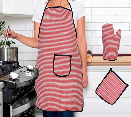 Sweet Home Apron Set - 3PC Kitchen Essentials - 704