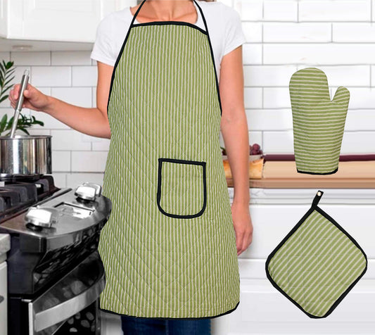 Sweet Home Apron Set - 3PC Kitchen Essentials - 709