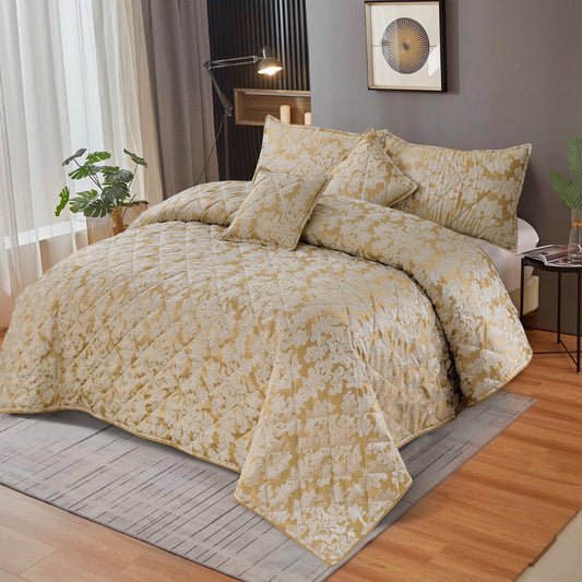 HEAVY PLACHI FULLY QUILTED BED SPREAD (5PCS) 4109