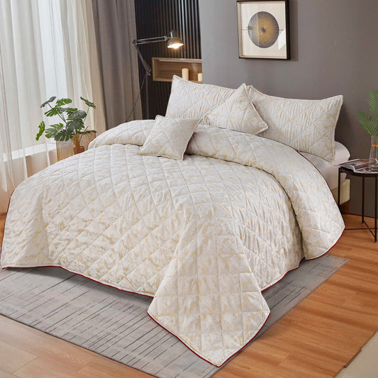 HEAVY PLACHI FULLY QUILTED BED SPREAD (5PCS) 4108