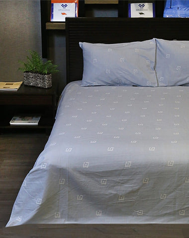 Gold Palm Cotton Jacquard Bed Sheet Set 1330