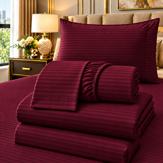 STRIPE FITTED CTN SHEET #095