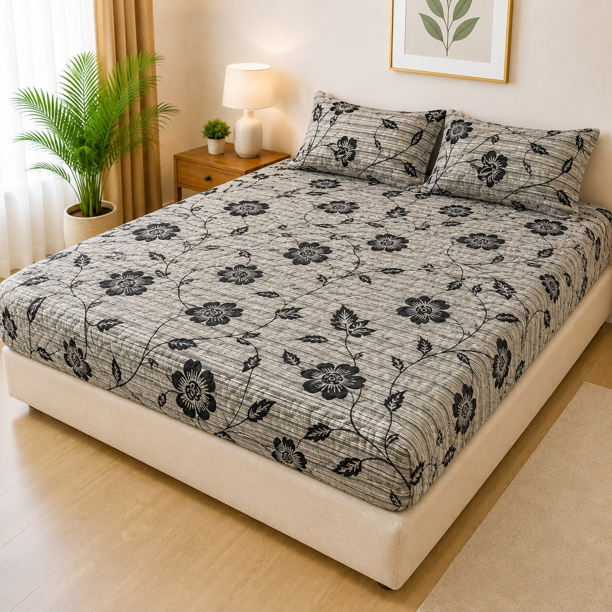 Qulited Water Proof Mattress Protector with Pillow Cover
