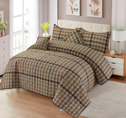 ROYAL SQURE BED SPREAD  5 PCS SET 3102