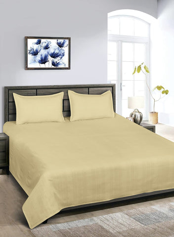 Gold Palm Cotton Jacquard Bed Sheet Set 1331